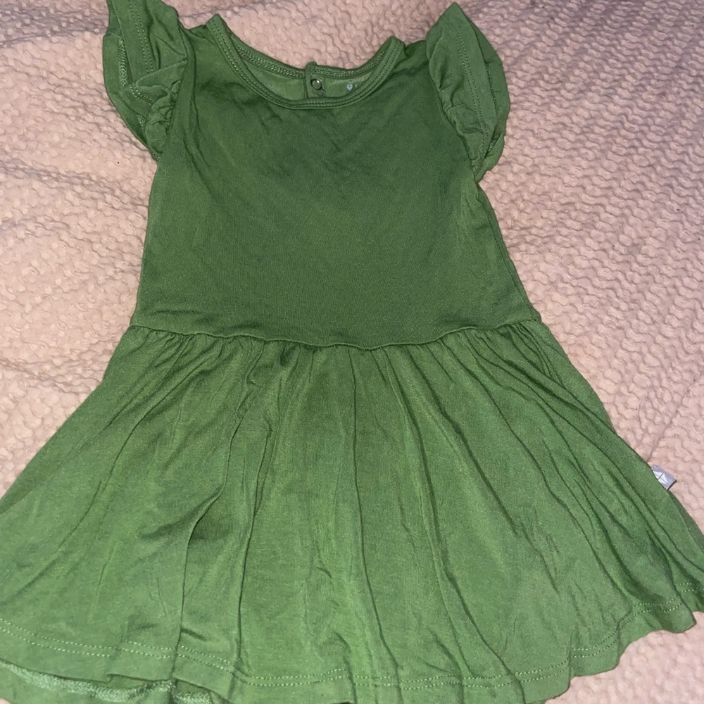 Kyte BABY Green Casual Dress Soft and Breathable- washed once never worn